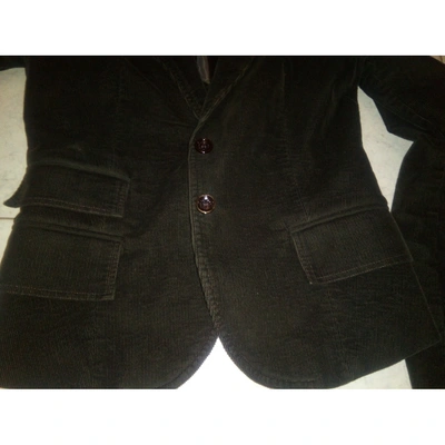 Pre-owned Patrizia Pepe Velvet Short Vest In Black