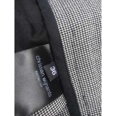 Pre-owned Christian Wijnants Grey Wool Trousers