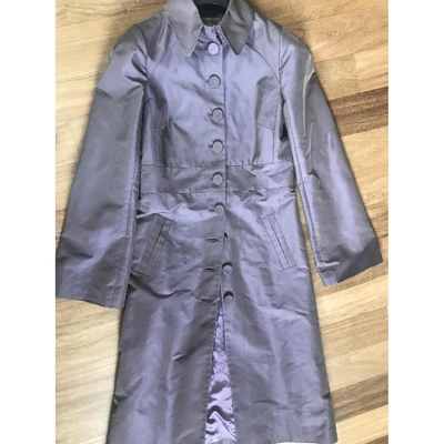 Pre-owned Hoss Intropia Trench Coat In Purple