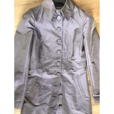 Pre-owned Hoss Intropia Trench Coat In Purple