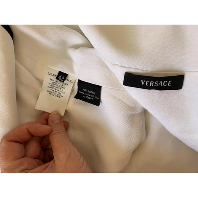 Pre-owned Versace Dress In White