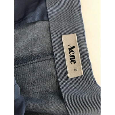 Pre-owned Acne Studios Blue Trousers