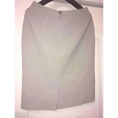 Pre-owned Akris Grey Wool Skirt
