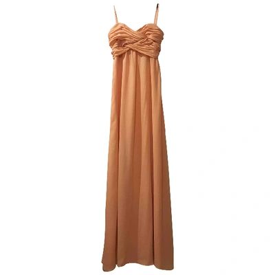 Pre-owned Ted Baker Silk Maxi Dress In Orange