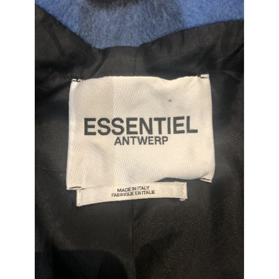 Pre-owned Essentiel Antwerp Blue Wool Coat