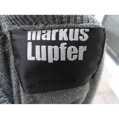Pre-owned Markus Lupfer Grey Wool Dress