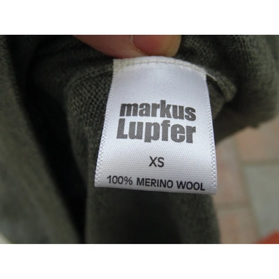Pre-owned Markus Lupfer Grey Wool Dress