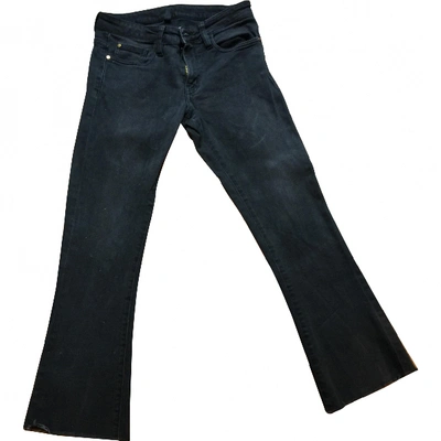 Pre-owned Acquaverde Black Denim - Jeans Trousers