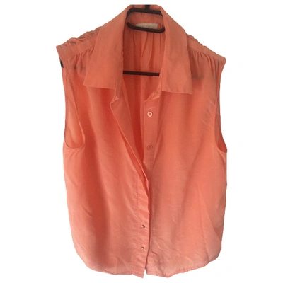 Pre-owned Gat Rimon Silk Shirt In Orange