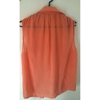 Pre-owned Gat Rimon Silk Shirt In Orange