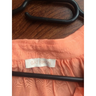 Pre-owned Gat Rimon Silk Shirt In Orange