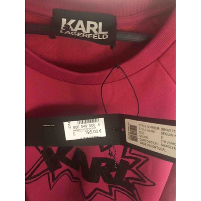 Pre-owned Karl Pink Cotton Knitwear