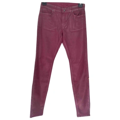 Pre-owned Escada Slim Pants In Metallic