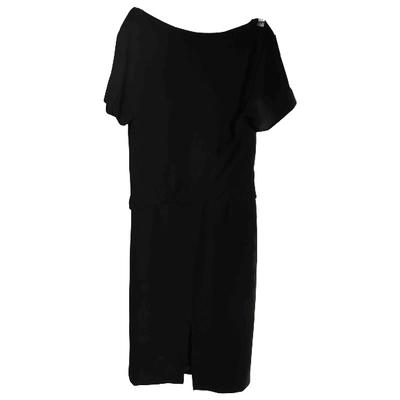 Pre-owned Louis Vuitton Silk Mid-length Dress In Black