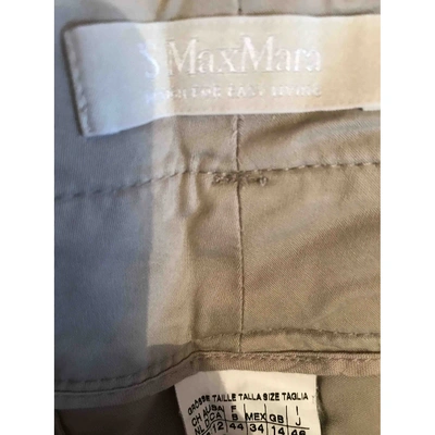 Pre-owned Max Mara Straight Jeans In Beige