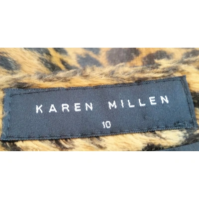 Pre-owned Karen Millen Brown Fur Skirt
