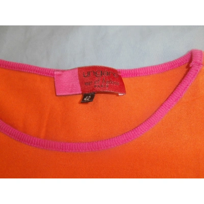 Pre-owned Emanuel Ungaro Orange Cotton Top