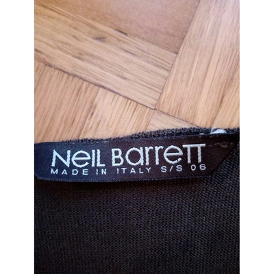 Pre-owned Neil Barrett Wool Cardi Coat In Brown