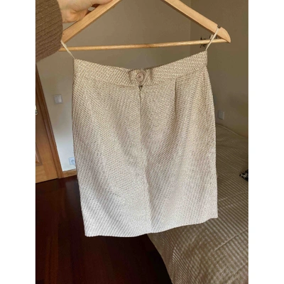 Pre-owned Dior Gold Cotton Skirt