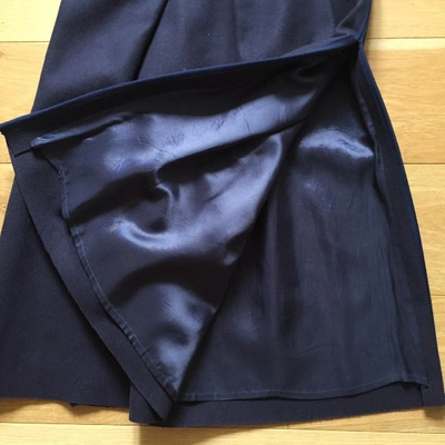Pre-owned Avelon Wool Mid-length Skirt In Navy