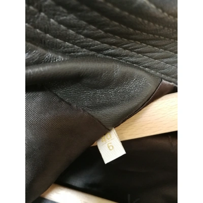 Pre-owned Valentino Brown Leather Jacket