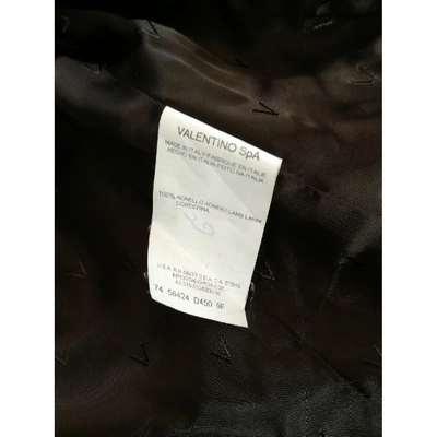 Pre-owned Valentino Brown Leather Jacket