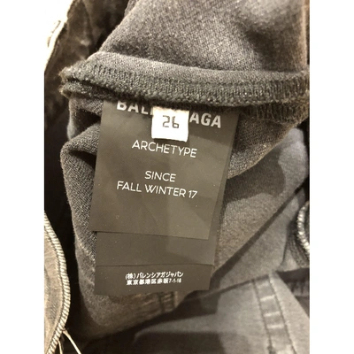 Pre-owned Balenciaga Slim Jeans In Grey