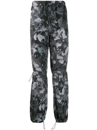 Shop Marcelo Burlon County Of Milan Abstract Print Track Pants In Black