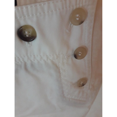 Pre-owned Burberry Mini Skirt In White