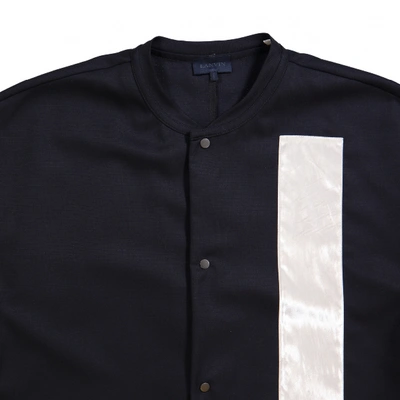 Pre-owned Lanvin Wool Blouse In Navy