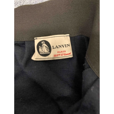 Pre-owned Lanvin Wool Mid-length Skirt In Blue