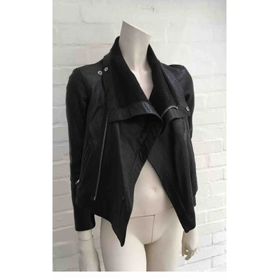 Pre-owned Veda Leather Jacket In Black