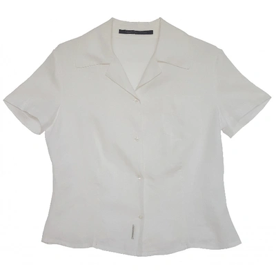Pre-owned Valentino White Linen  Top