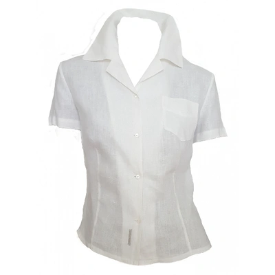 Pre-owned Valentino White Linen  Top