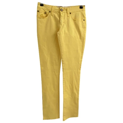 Pre-owned Blumarine Large Pants In Yellow