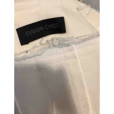 Pre-owned Eudon Choi White Cotton Skirt