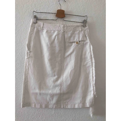 Pre-owned Vanessa Bruno Linen Mid-length Skirt In White
