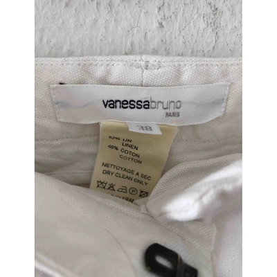 Pre-owned Vanessa Bruno Linen Mid-length Skirt In White