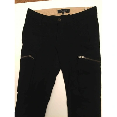 Pre-owned Rag & Bone Slim Pants In Black