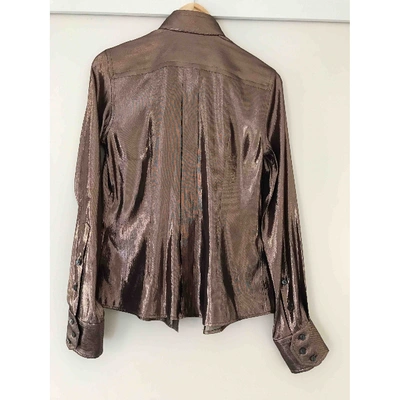 Pre-owned Dolce & Gabbana Silk Blouse In Metallic