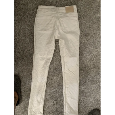 Pre-owned Claudie Pierlot Straight Pants In White