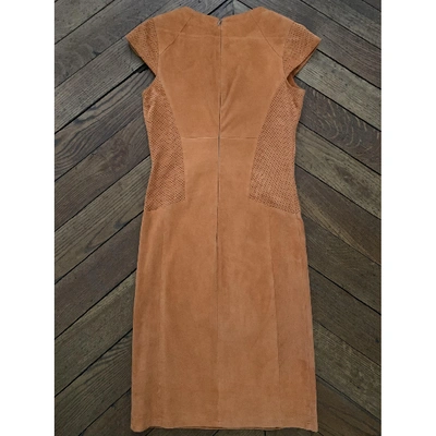 Pre-owned Sylvie Schimmel Orange Leather Dress