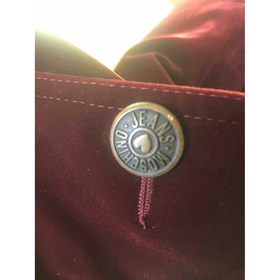 Pre-owned Moschino Coat In Burgundy