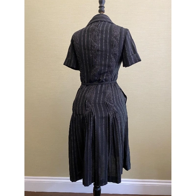 Pre-owned Loro Piana Wool Mid-length Dress In Brown