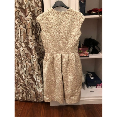 Pre-owned Dior Mini Dress In Gold