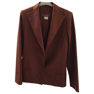 Pre-owned Lanvin Wool Blazer In Camel