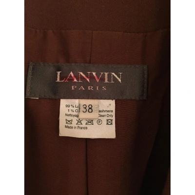 Pre-owned Lanvin Wool Blazer In Camel