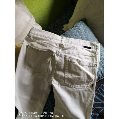 Pre-owned Hugo Boss Straight Jeans In White