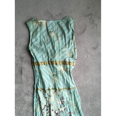Pre-owned Stella Forest Silk Maxi Dress In Green