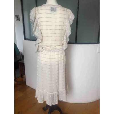 Pre-owned Swildens Mid-length Dress In White
